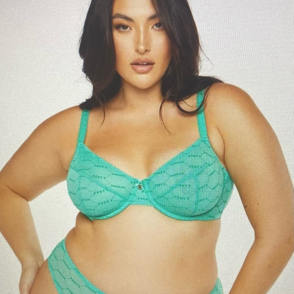 Savage X Fenty Flocked Logo Unlined Bra